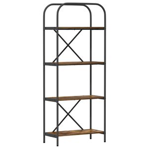 vidaXL Bokhylle 4 niv&aring;er 60 x 30 x 146 cm Konstruert tre R&oslash;kt eik