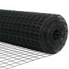 vidaXL Euro gjerde Grå 0.4 x 10 m PVC-belagt jern