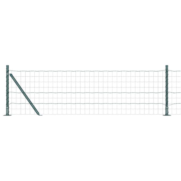 vidaXL Gjerde med stolpe grønn 0,4 x 10 m Stål og PVC