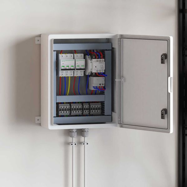 vidaXL Kontrollskap Gr&aring; 47 x 20 x 60 cm ABS-plast