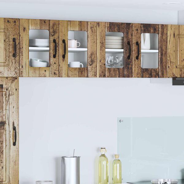 vidaXL Kj&oslash;kkenskap 2 pcs Gammelt tre 60 x 31 x 40 cm Konstruert tre