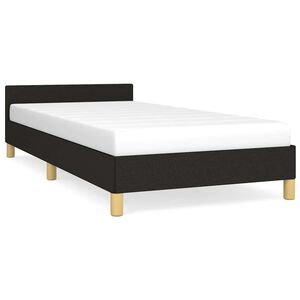 vidaXL Sengeramme uten madrass svart 90x190 cm Single stoff