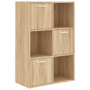 vidaXL Oppbevaringsskap sonoma eik 60x29,5x90 cm konstruert tre