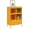 vidaXL Highboard sennepsgul 68x39x101,5 cm stål