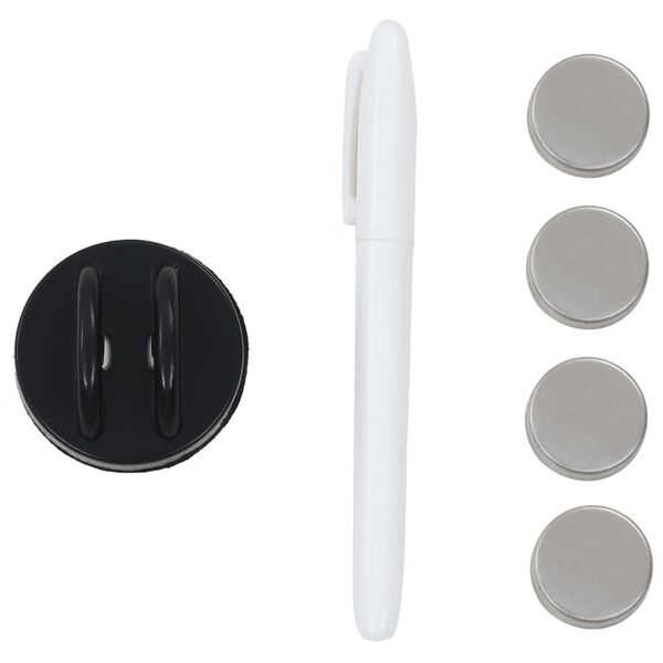 vidaXL Veggmontert magnetisk tavle glass svart 60x40 cm