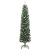 vidaXL Kunstig juletre med 300 LED gr&oslash;nn 240 cm PVC og st&aring;l og plast
