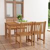 vidaXL 5-delers hagespisesett 150x90 cm heltre teak