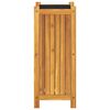 vidaXL Plantekasse med foring 31x31x75 cm helte akasie