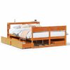 vidaXL Sengeramme uten madrass voksbrun 120x190 cm heltre furu