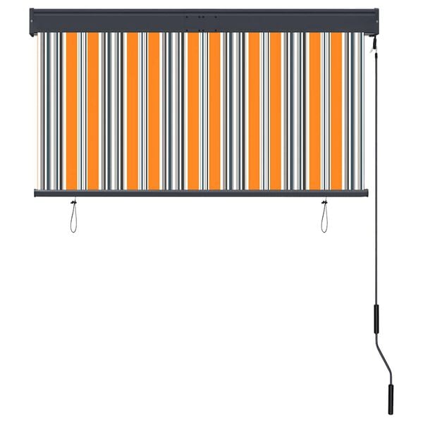 vidaXL Utend&oslash;rs rullegardin 120x250 cm gul og bl&aring;