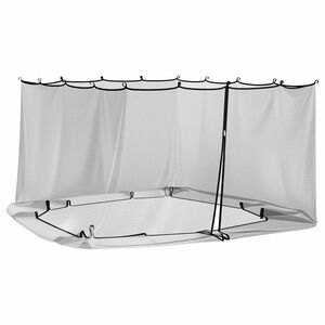 vidaXL Myggnett for hagepavillon 220 mesh Svart 4,5 x 3 x 2 m
