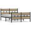 vidaXL Sengeramme i metall uten madrass sonoma eik 140x200 cm