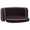 vidaXL Sammenleggbar hundesofa burgunder 76x71x30 cm lin vaskbar pute