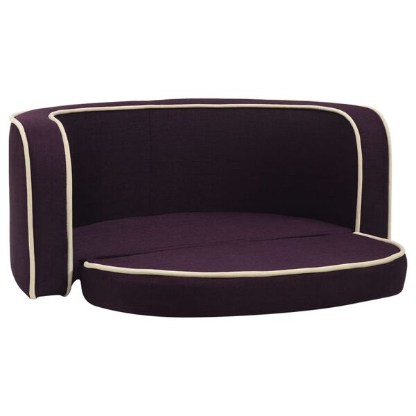 vidaXL Sammenleggbar hundesofa burgunder 76x71x30 cm lin vaskbar pute