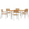 vidaXL Hage Spisegruppe 7 pcs Brun Solid akasietre