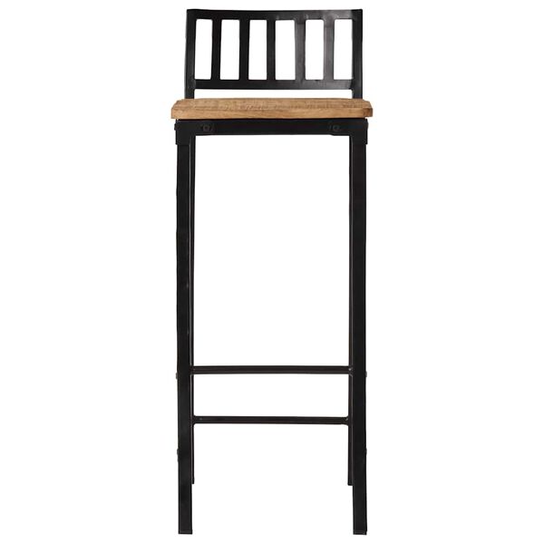 vidaXL Barsett 3 deler grov heltre mango og metall