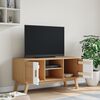 vidaXL TV-benk OLDEN hvit og brun 114x43x57 cm heltre furu