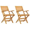 vidaXL Klappstoler 2 stk 55x62x90 cm heltre teak