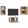 vidaXL TV-benksett 3 pcs artisan eik 60 x 30 x 30 cm Konstruert tre