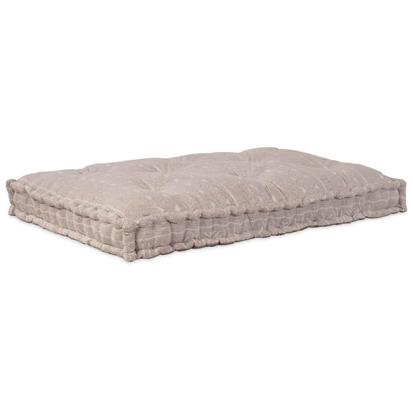 vidaXL Sofa pute Lys Brun 120 x 80 x 12 cm stoff