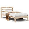 vidaXL Sengeramme med hodegavl 100x200 cm heltre furu