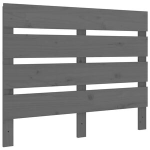 vidaXL Sengegavl gr&aring; 100x3x80 cm heltre furu