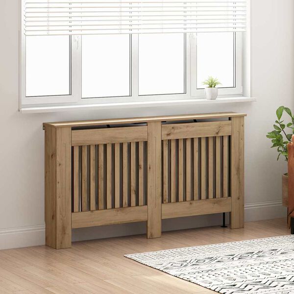 vidaXL Radiator Deksel Artisan Eik 152 x 19 x 81,5 cm Konstruert tre