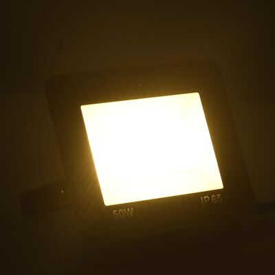 vidaXL LED-flomlys 2 stk 50 W varmhvit