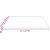 vidaXL Bordplate hvit 70x70x2,5 cm heltre furu rektangul&aelig;r
