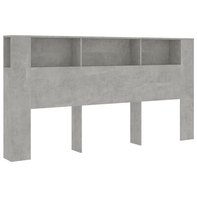 vidaXL Sengegavlskap betonggrå 200x18,5x104,5 cm