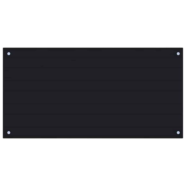 vidaXL Kj&oslash;kkenplate svart 100x50 cm herdet glass