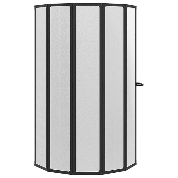 vidaXL Dusjvegg Annet Svart 168 x 140 cm Aluminium