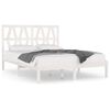 vidaXL Sengeramme hvit heltre furu 160x200 cm