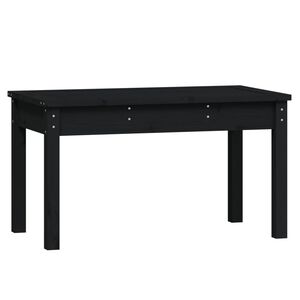 vidaXL Hagebenk svart 80x44x45 cm heltre furu