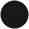 vidaXL Bordplate rund svart &Oslash;80x3 cm heltre furu