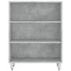 vidaXL Highboard betonggr&aring; 69,5x34x180 cm konstruert tre