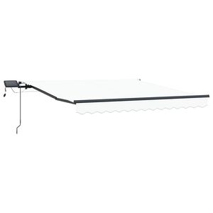 vidaXL Uttrekkbar markise Hvit 300 x 250 cm Stoff og Aluminium