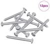 vidaXL M&oslash;belskruer 12 stk. s&oslash;lv M6 x 60 mm St&aring;l