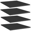 vidaXL Hylleplater 4 stk h&oslash;yglans svart 40x50x1,5 cm sponplate