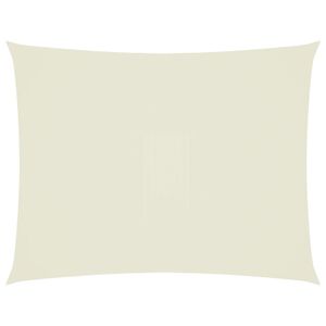 vidaXL Solseil oxfordstoff rektangul&aelig;r 4x5 m kremhvit