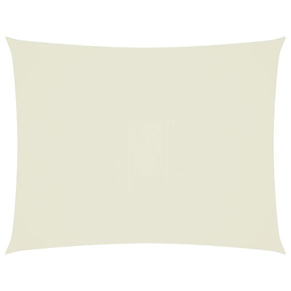 vidaXL Solseil oxfordstoff rektangulær 4x5 m kremhvit