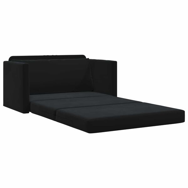vidaXL Sammenleggbar Sofa seng Svart 124 x 71 x 78 cm Fl&oslash;yel