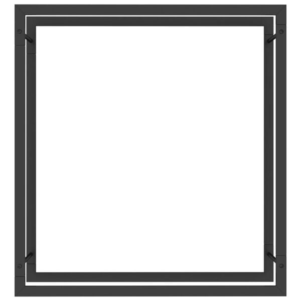 vidaXL Vedstativ matt svart 80x28x86 cm st&aring;l