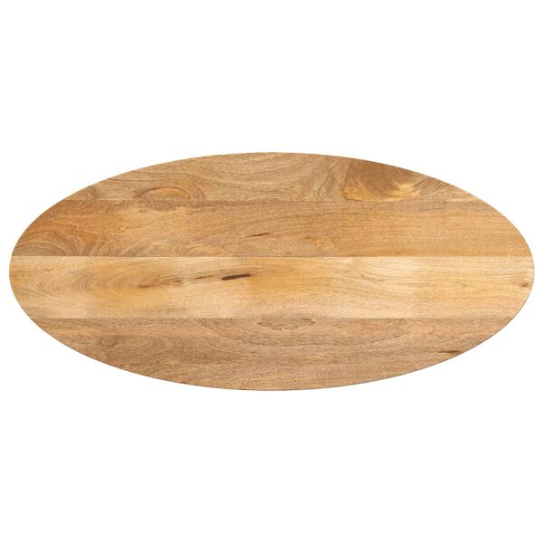 vidaXL Bordplate 120x50x3,8 cm oval heltre mango