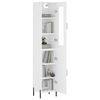 vidaXL Highboard hvit 34,5x34x180 cm konstruert tre