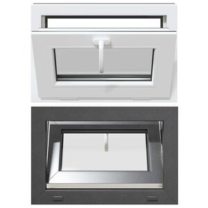 vidaXL Kj&oslash;levindu RISOR 60 x 40 cm PVC og glass Antrasitt