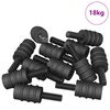 vidaXL Avstandsskruer 4865 pcs Svart M4 Gummi og st&aring;l