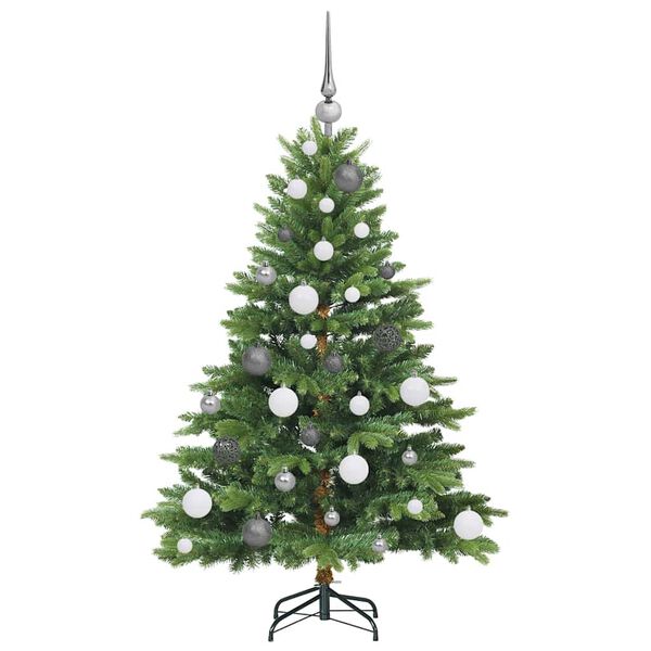 vidaXL Kunstig juletre med 150 LED med stativ gr&oslash;nn 120 cm PE og PVC
