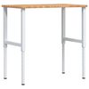 vidaXL Arbeidsbenk lysebrun 100x60x(71,5-98) cm heltre eik rektangul&aelig;r
