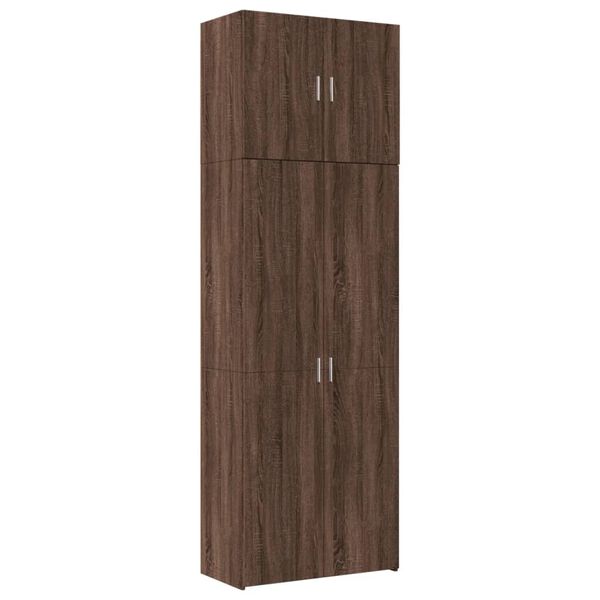 vidaXL Highboard brun eik 80x42,5x249 cm konstruert tre